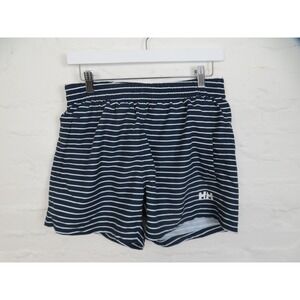 Helly Hansen Newport Swim Trunks Mens Medium Blue Striped Mesh Lined Shorts 4.5"